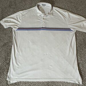 Peter Millar Polo Shirt Mens XL Summer Comfort Golf Performance Striped Lightwei